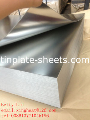 T3BA Metal Tinplate In Sheets 600mm-990mm Chiều rộng Độ bền cao