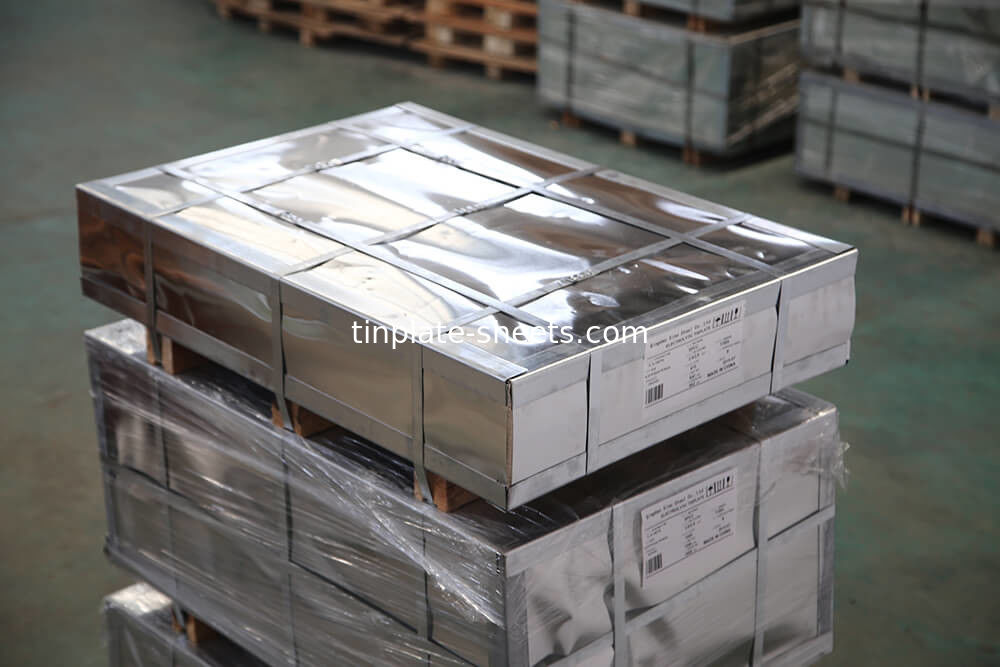 Bảng thiếc cho lon hóa chất và lon thực phẩm với trọng lượng 1,5-1,85MT mỗi gói và tiêu chuẩn JIS G3303 EN10202 ASTM624