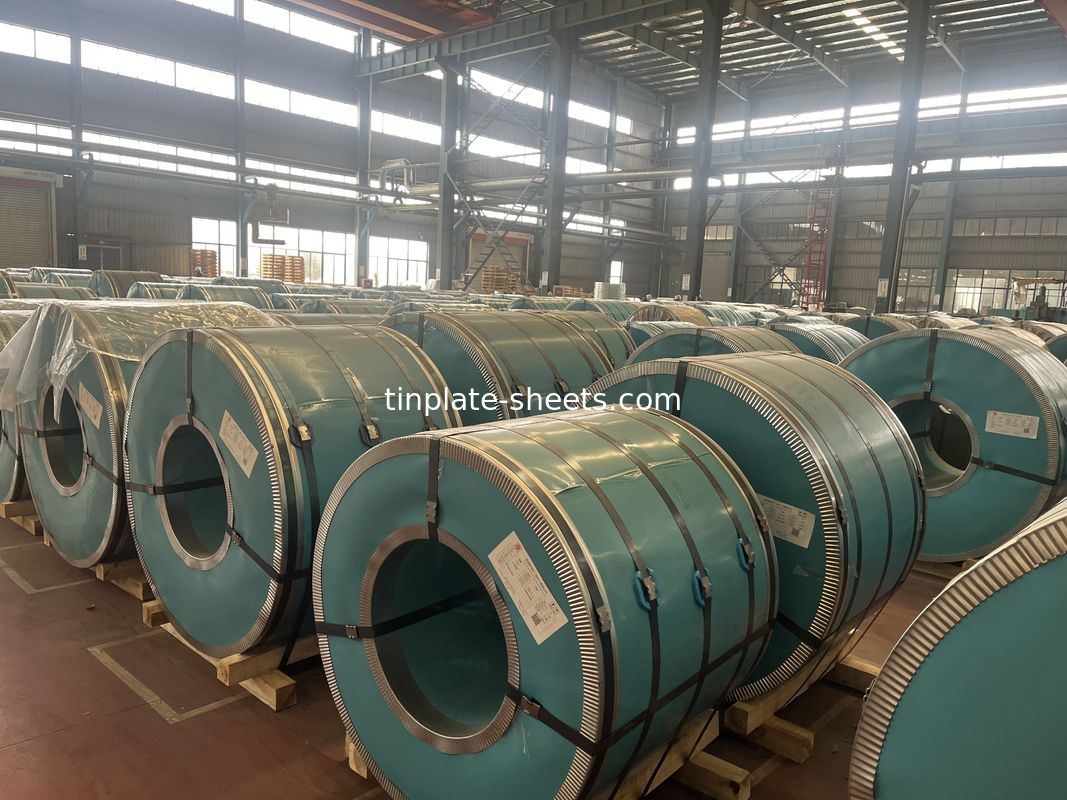 Vòng cuộn bọc thép điện phân cho lon thực phẩm và các ứng dụng khác Vòng cuộn bọc thép T5 với đá sáng bạc hoặc kết thúc Matt