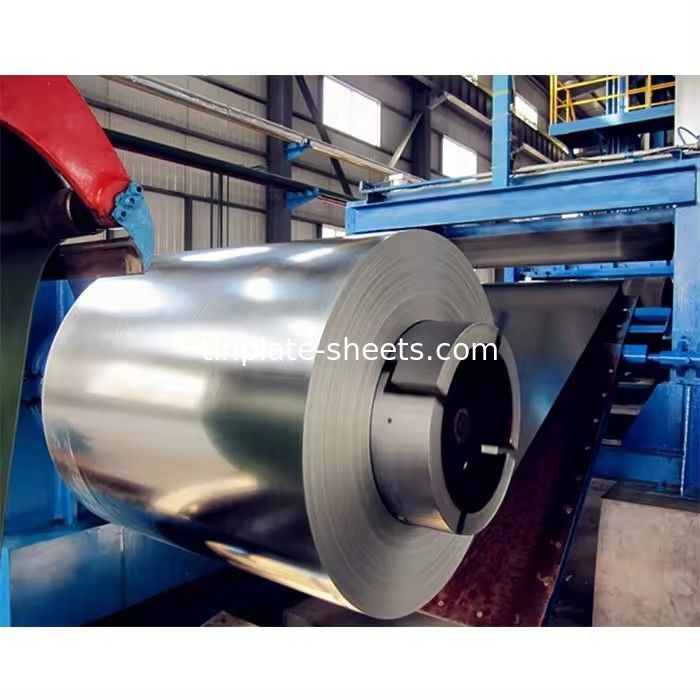 Chiều rộng 512-986mm Prime Electrolytic Tinplate coil tin coating 2.8/2.8 T4 T5 DR8 TS260 TH520