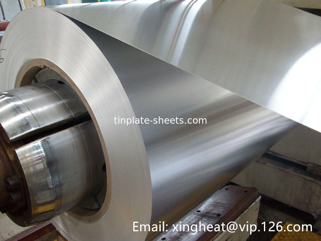 Tinplate Tin Coating 2.8/2.8 2.0/2.0 1.1/1.1 T2.5 T3 T4 T5 DR8 DR9 Tinplate mill stone finish for food cans