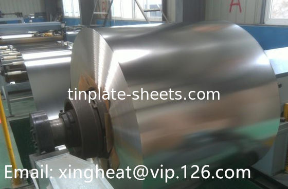 Vòng cuộn bọc thép điện phân cho bao bì thực phẩm T5 Bảng bọc thép với kết thúc sáng