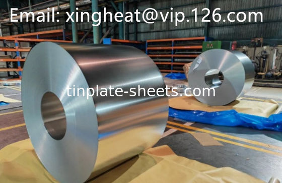 Cao chất lượng Tinplate cuộn ván cho thực phẩm lon nhà sản xuất nhà máy đá bạc sáng hoàn thiện T3 T4 T5 T2.5 DR8