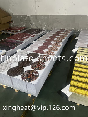 Chất lượng tốt Bảng bọc thép với 6 màu in 4 màu in Băng thép cho thực phẩm hoặc hóa chất hộp in vàng trắng